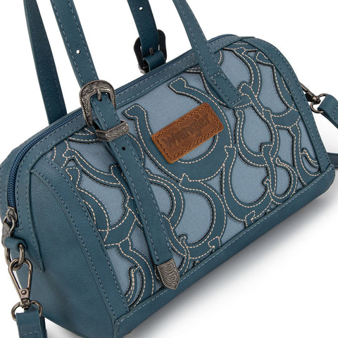 Wrangler Horseshoe Cutout Mini Boston Crossbody Bag