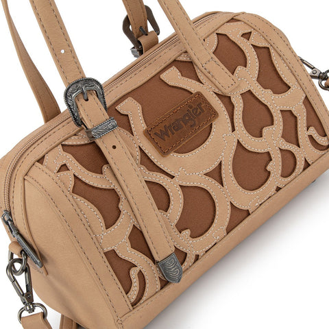 Wrangler Horseshoe Cutout Mini Boston Crossbody Bag
