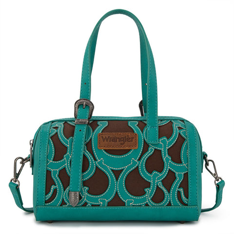 Wrangler Horseshoe Cutout Mini Boston Crossbody Bag