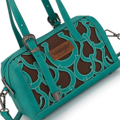 Wrangler Horseshoe Cutout Mini Boston Crossbody Bag