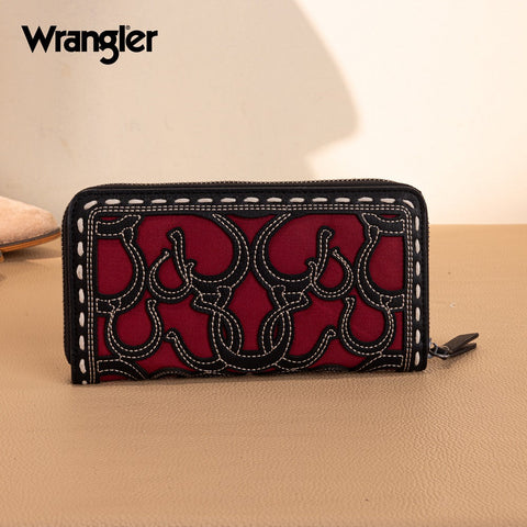Wrangler Horseshoe Cutout Zip Around Walle