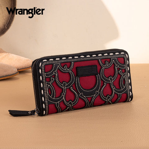 Wrangler Horseshoe Cutout Zip Around Walle