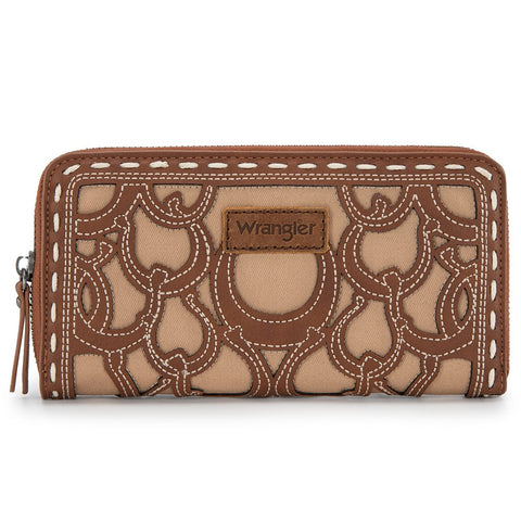 Wrangler Horseshoe Cutout Zip Around Walle