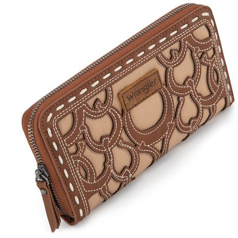 Wrangler Horseshoe Cutout Zip Around Walle