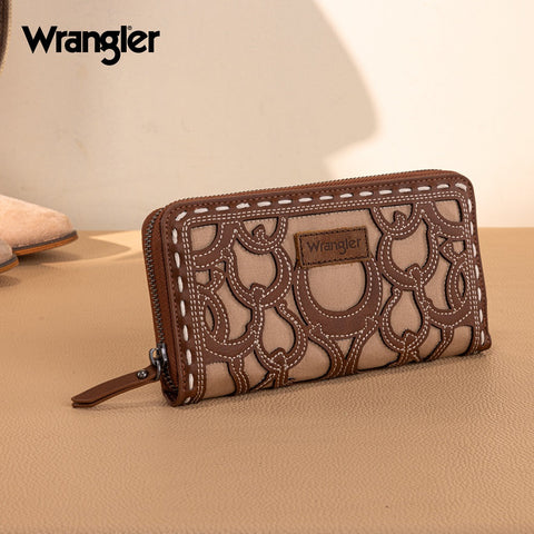 Wrangler Horseshoe Cutout Zip Around Walle