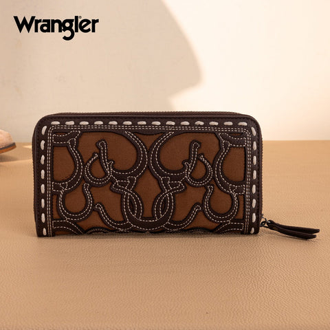 Wrangler Horseshoe Cutout Zip Around Walle