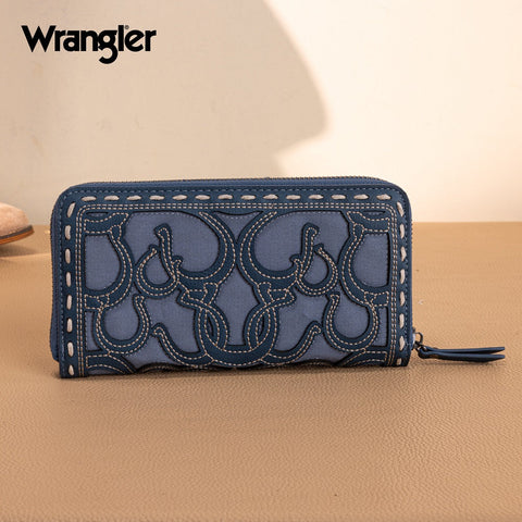 Wrangler Horseshoe Cutout Zip Around Walle