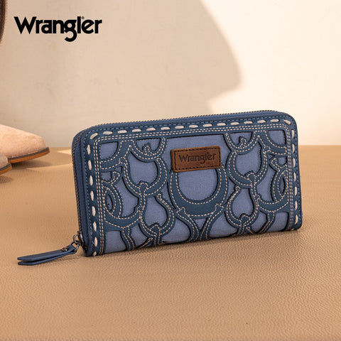 Wrangler Horseshoe Cutout Zip Around Walle