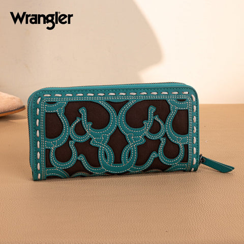 Wrangler Horseshoe Cutout Zip Around Walle