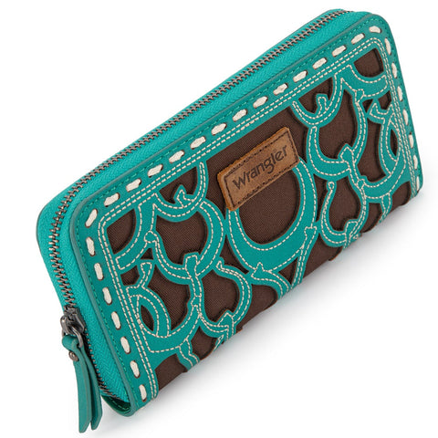 Wrangler Horseshoe Cutout Zip Around Walle