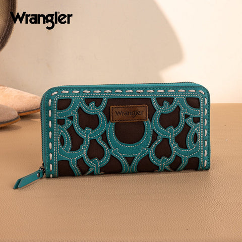 Wrangler Horseshoe Cutout Zip Around Walle