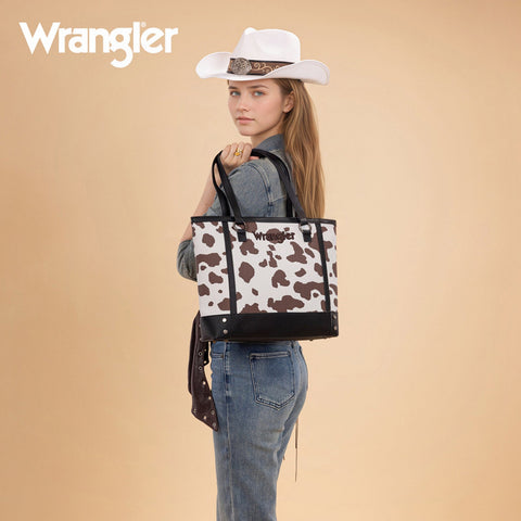 Wrangler Cow Print Tote