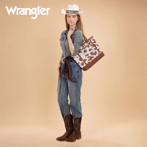 Wrangler Cow Print Tote