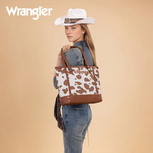 Wrangler Cow Print Tote
