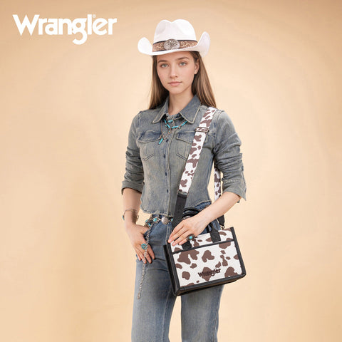 Wrangler Cow Print Tote/Crossbody