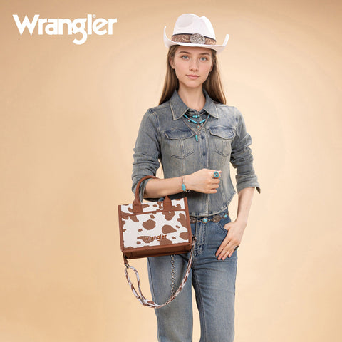 Wrangler Cow Print Tote/Crossbody