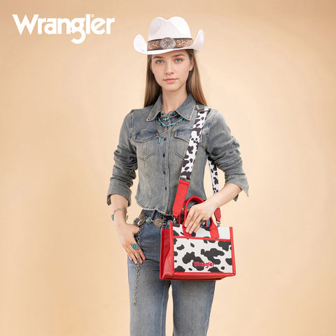 Wrangler Cow Print Tote/Crossbody