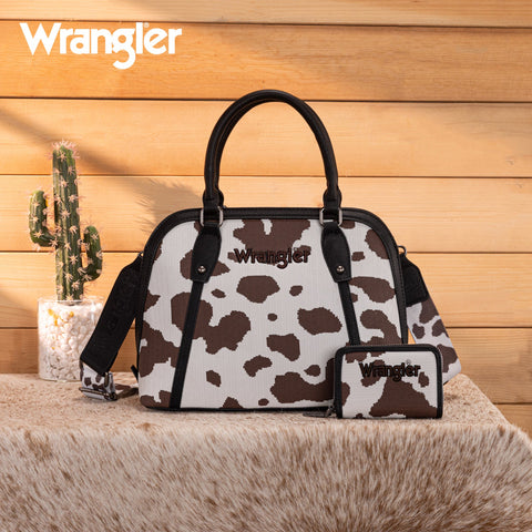 Wrangler Cow Print Satchel/Crossbody