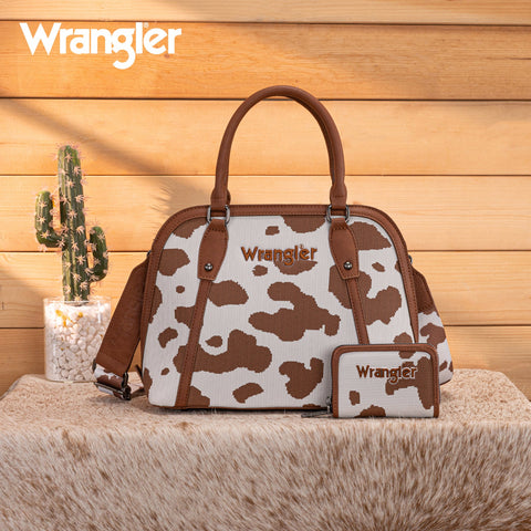 Wrangler Cow Print Satchel/Crossbody