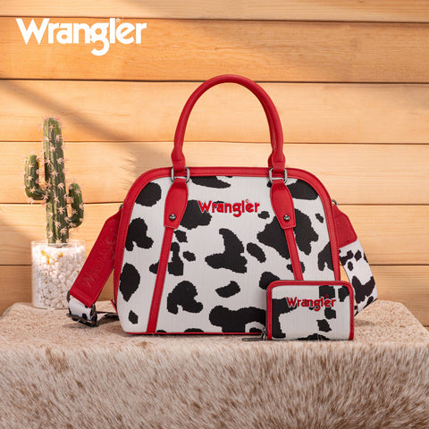 Wrangler Cow Print Satchel/Crossbody