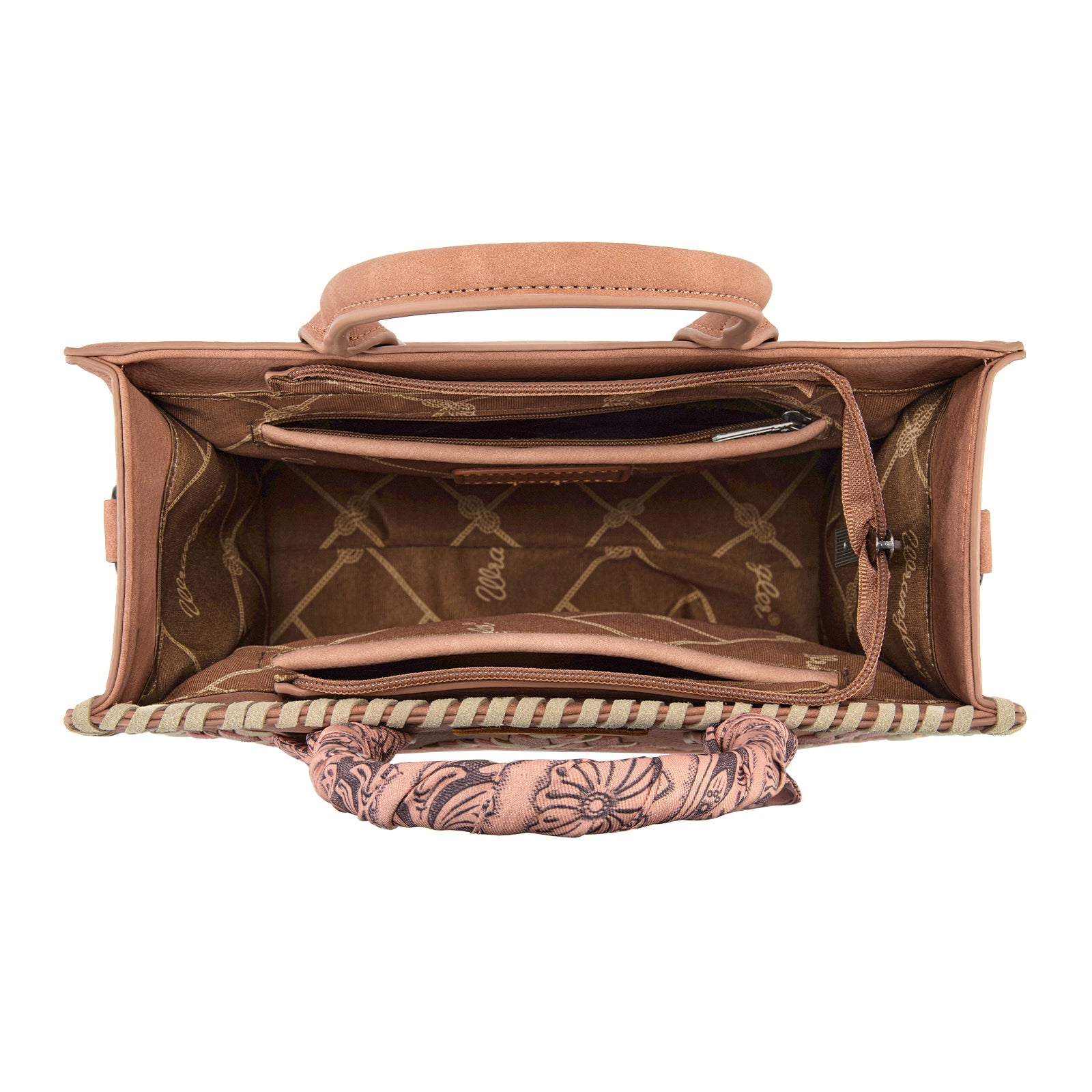 Wrangler Whipstitch Aztec Satchel/Crossbody with Scarf Handle