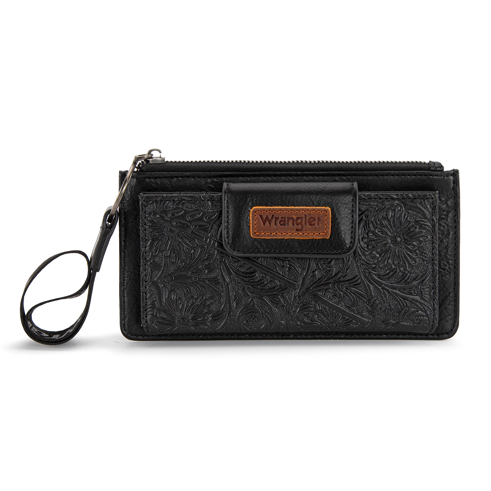 Wrangler Western Floral Embossed Wristlet Wallet