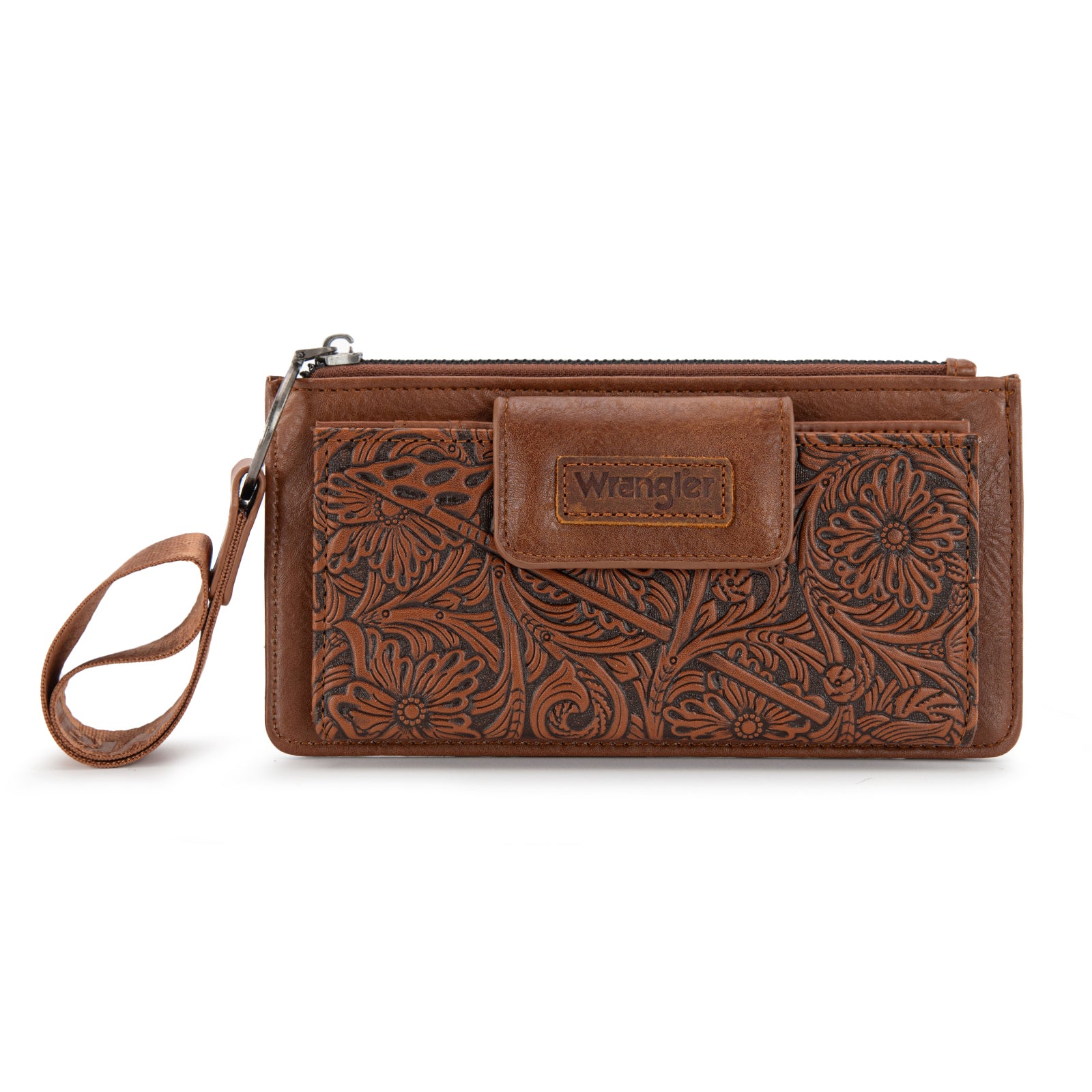 Wrangler Western Floral Embossed Wristlet Wallet
