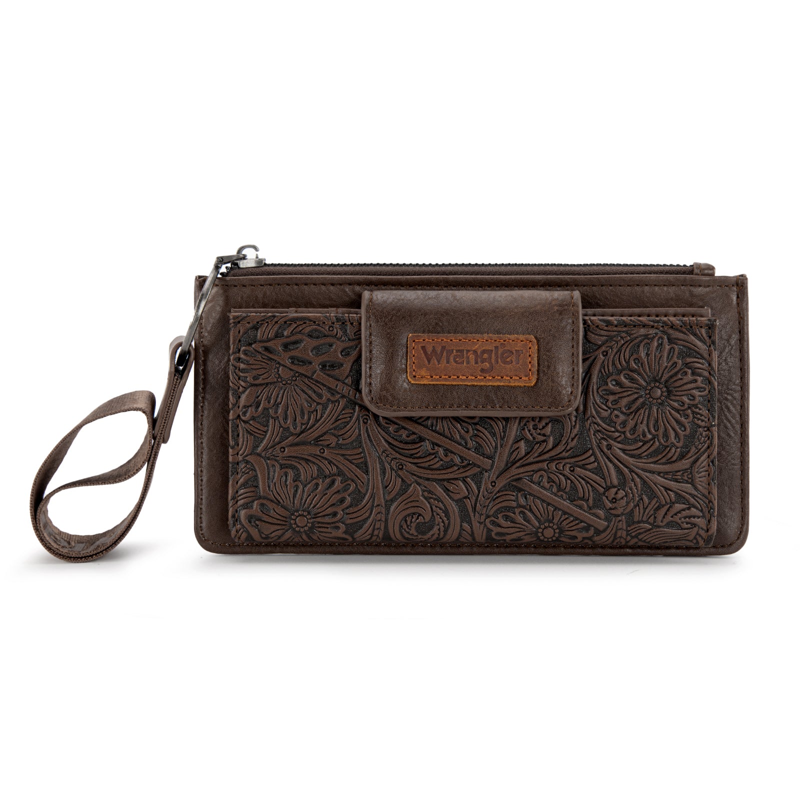 Wrangler Western Floral Embossed Wristlet Wallet