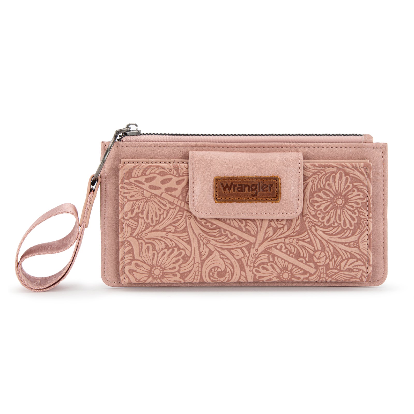 Wrangler Western Floral Embossed Wristlet Wallet