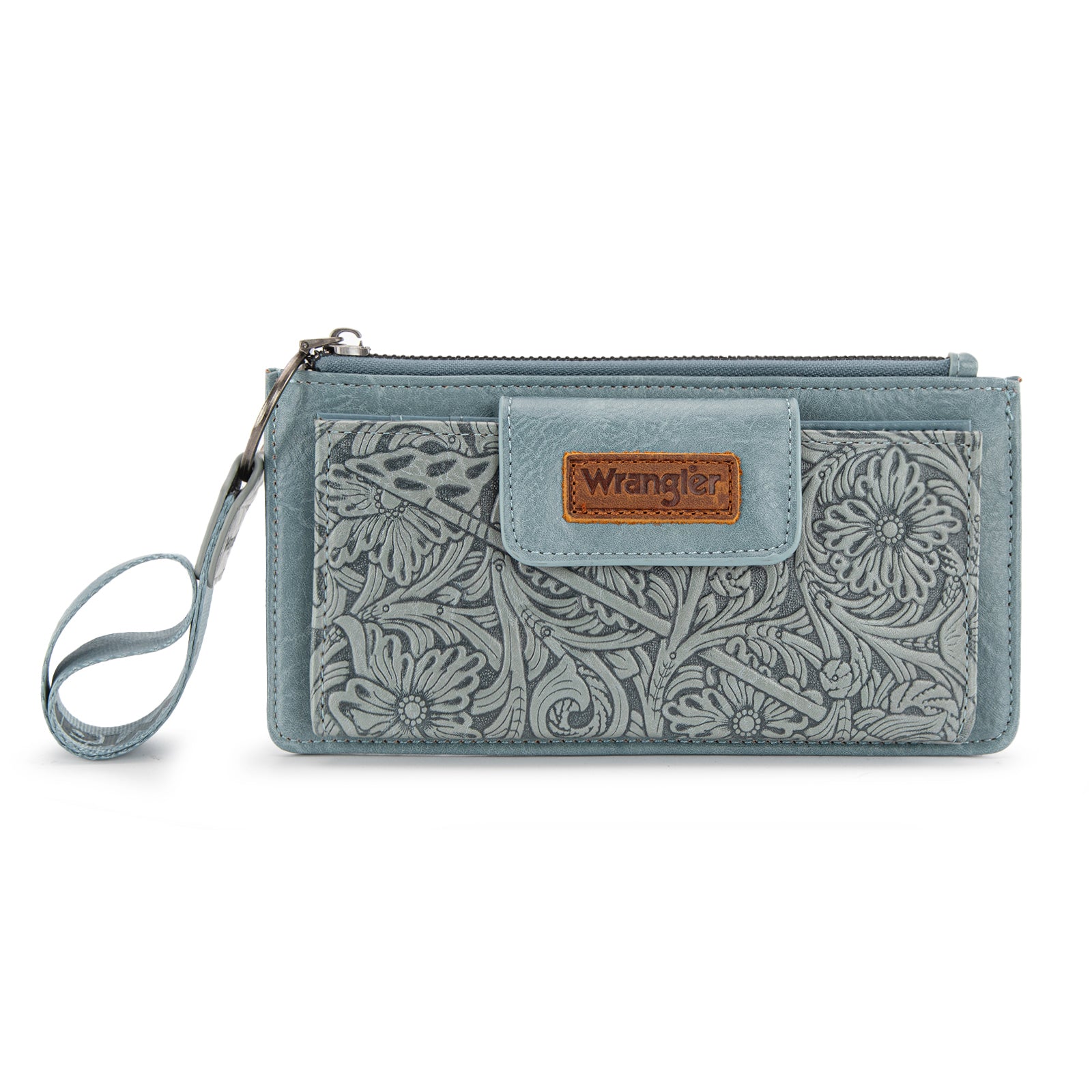 Wrangler Western Floral Embossed Wristlet Wallet