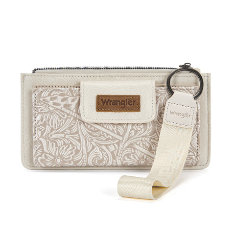 Wrangler Western Floral Embossed Wristlet Wallet