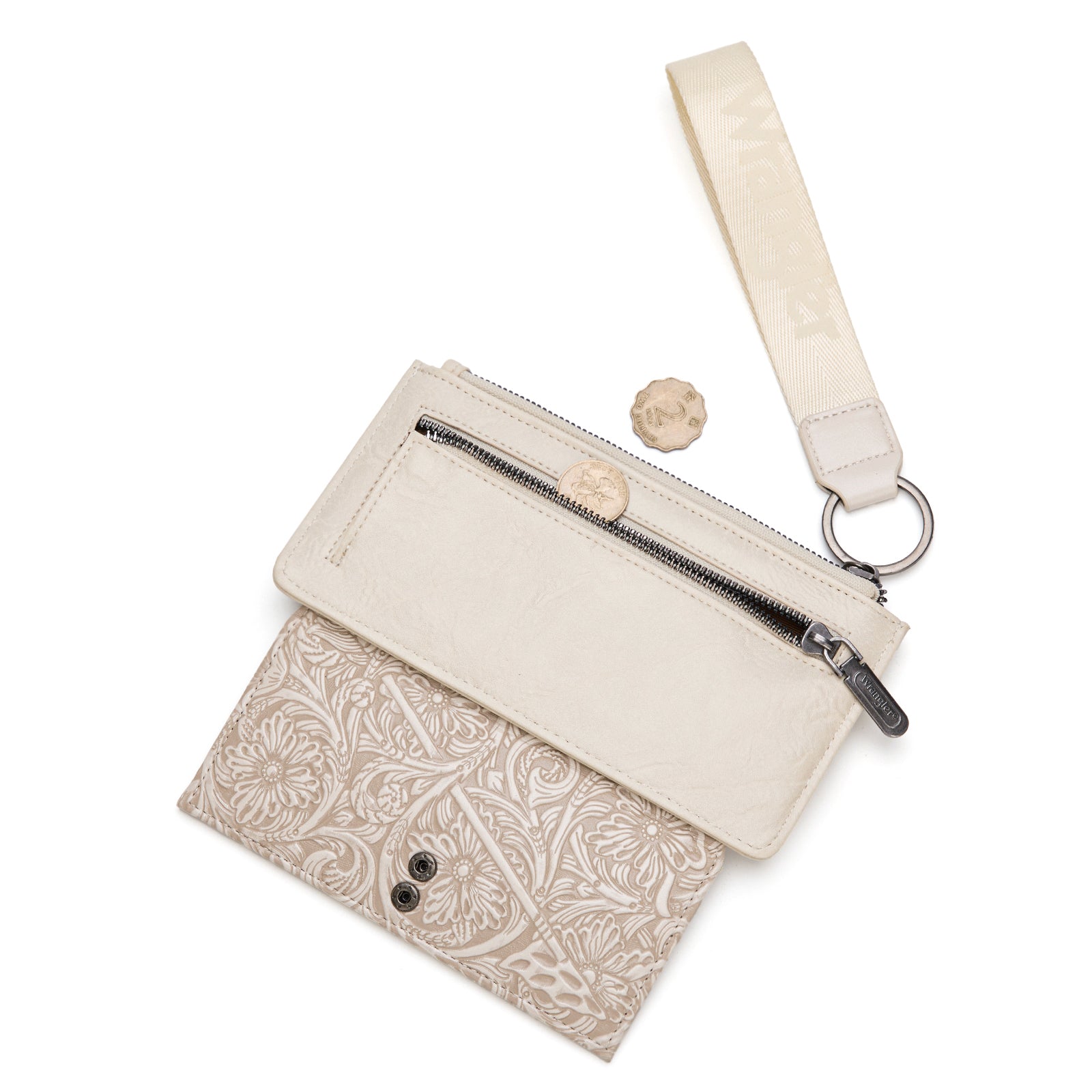 Wrangler Western Floral Embossed Wristlet Wallet