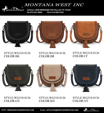 Wrangler Western Whipstitch Crossbody Bag