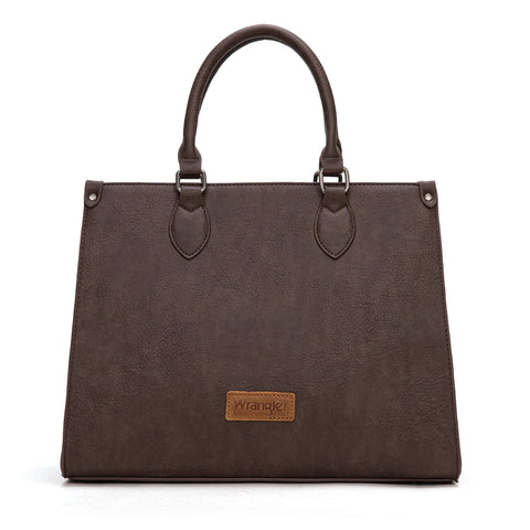Wrangler Large Tote Bag for Women, Western Purse Work Shoulder Handbag with Crossbody Strap