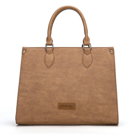 Wrangler Large Tote Bag for Women, Western Purse Work Shoulder Handbag with Crossbody Strap
