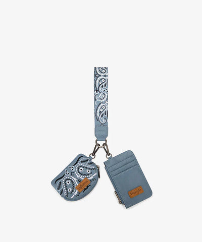 Wrangler Paisley Bandana Card Holder and Wallet Set in JN