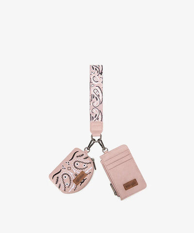 Wrangler Paisley Bandana Card Holder and Wallet Set in PK