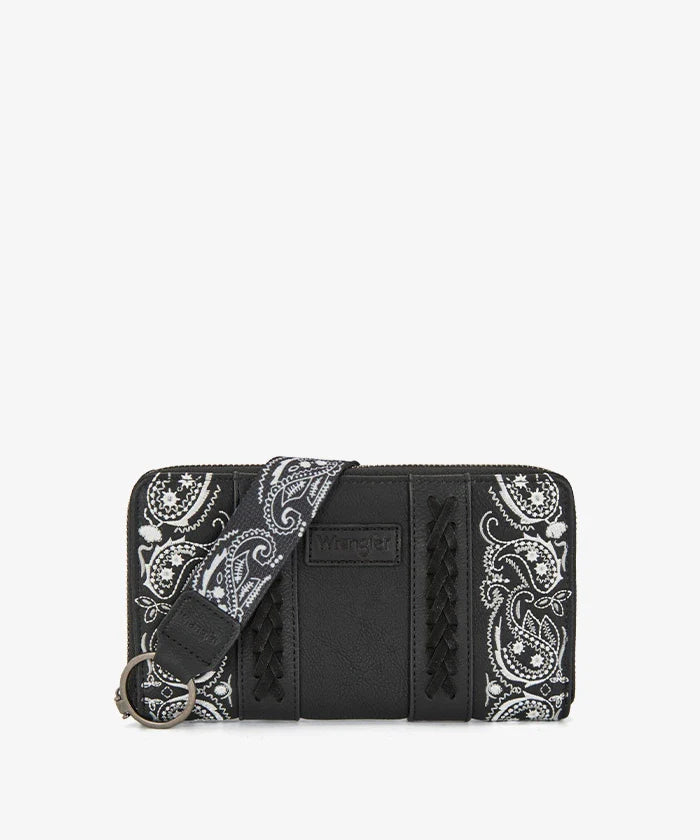 Wrangler western paisley wristlet in BK 