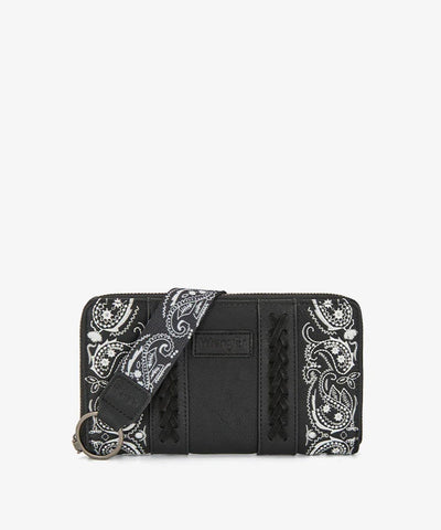 Wrangler western paisley wristlet in BK 