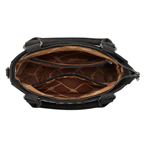 Embroidered Swirl MIni Satchel/ Crossbody