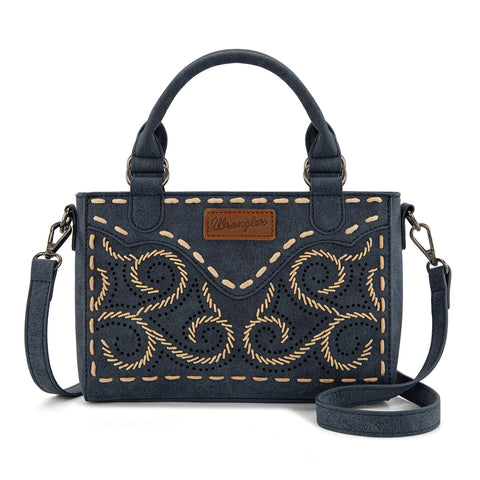 Embroidered Swirl MIni Satchel/ Crossbody