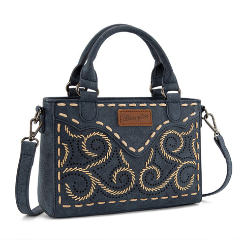 Embroidered Swirl MIni Satchel/ Crossbody