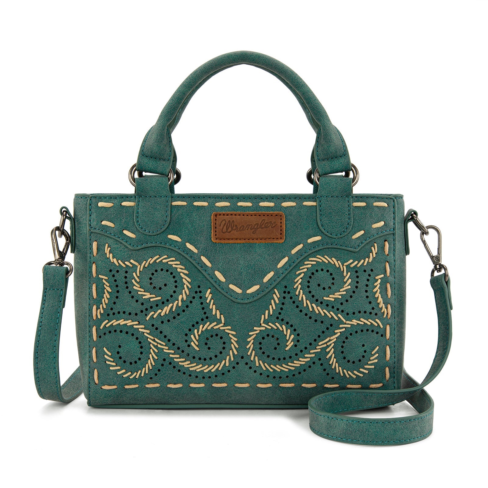 Embroidered Swirl MIni Satchel/ Crossbody