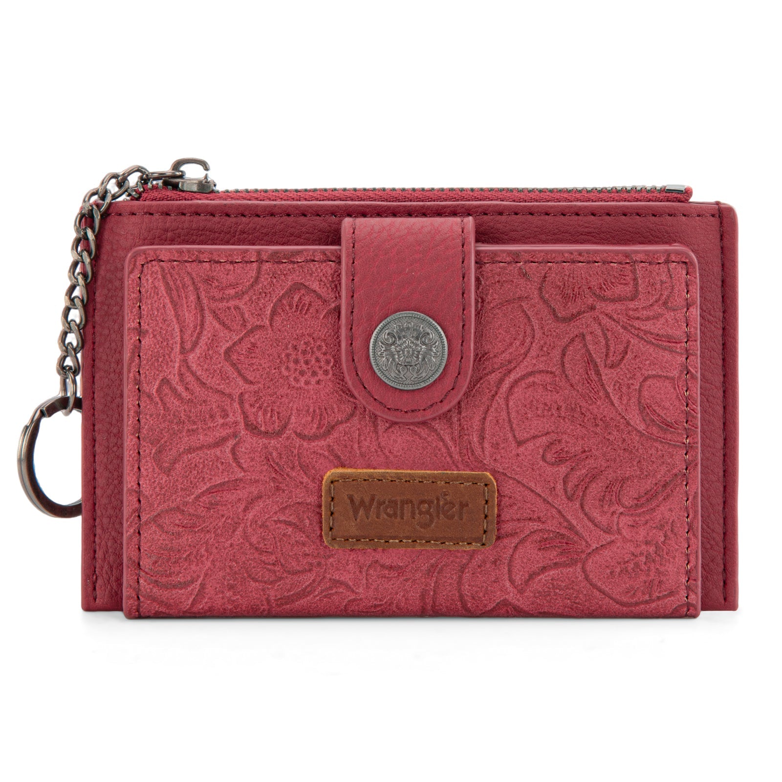 Wrangler Floral Embossed Bi-fold Wallet with Key Ring