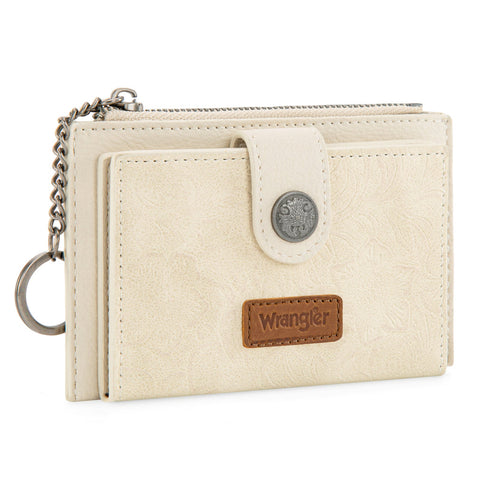 Wrangler Floral Embossed Bi-fold Wallet with Key Ring