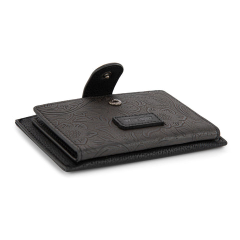 Wrangler Floral Embossed Bi-fold Wallet with Key Ring