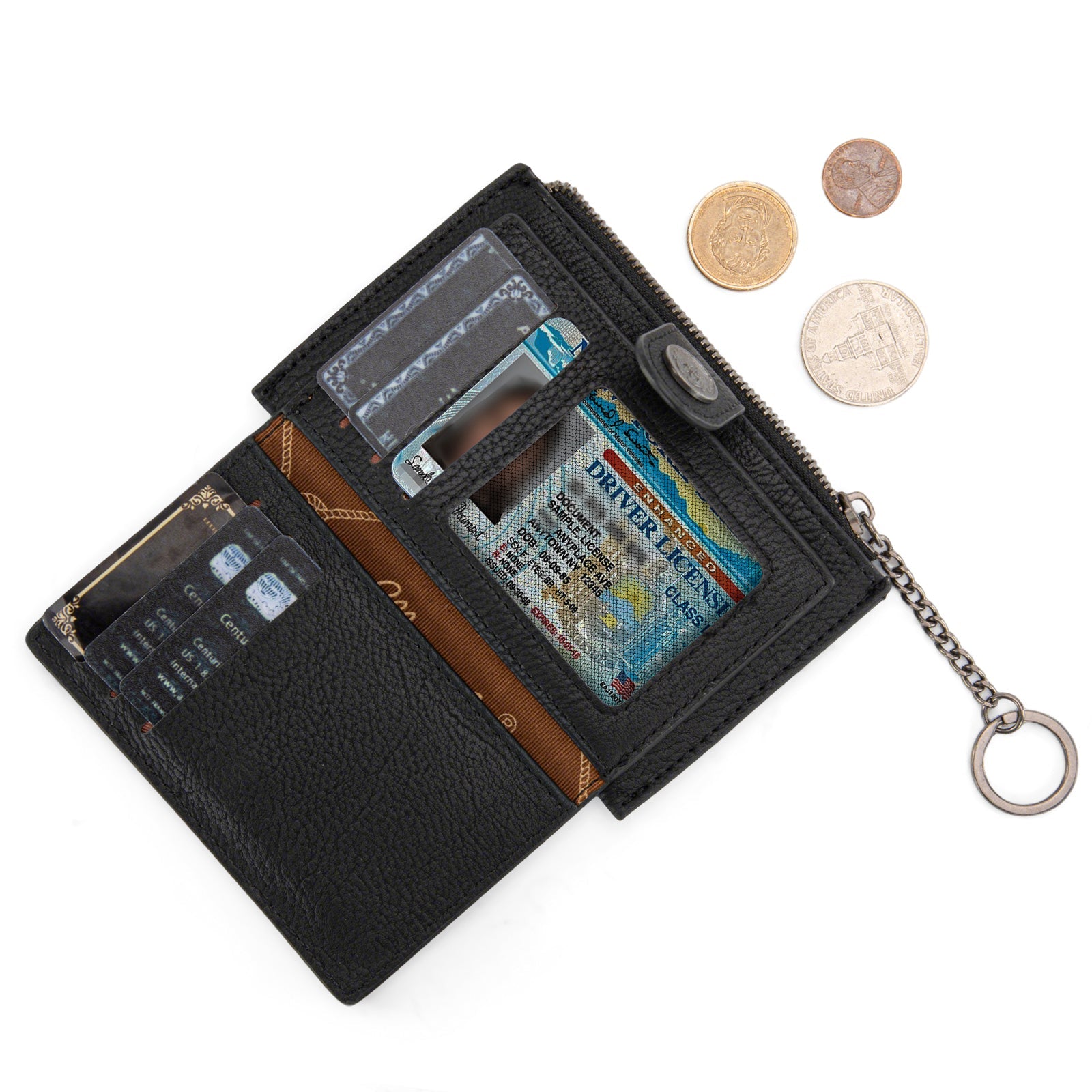 Wrangler Floral Embossed Bi-fold Wallet with Key Ring