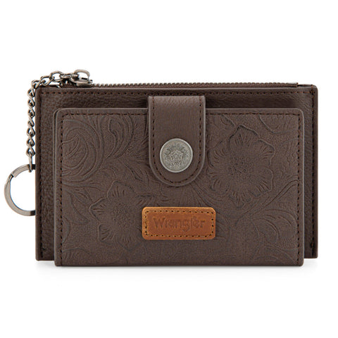 Wrangler Floral Embossed Bi-fold Wallet with Key Ring