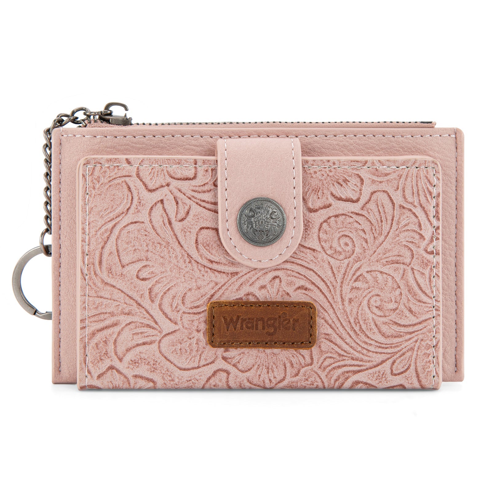 Wrangler Floral Embossed Bi-fold Wallet with Key Ring