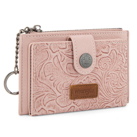 Wrangler Floral Embossed Bi-fold Wallet with Key Ring